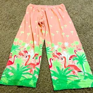 Fantastic lightly worn great HUE bright flamingo lounge pants, Large